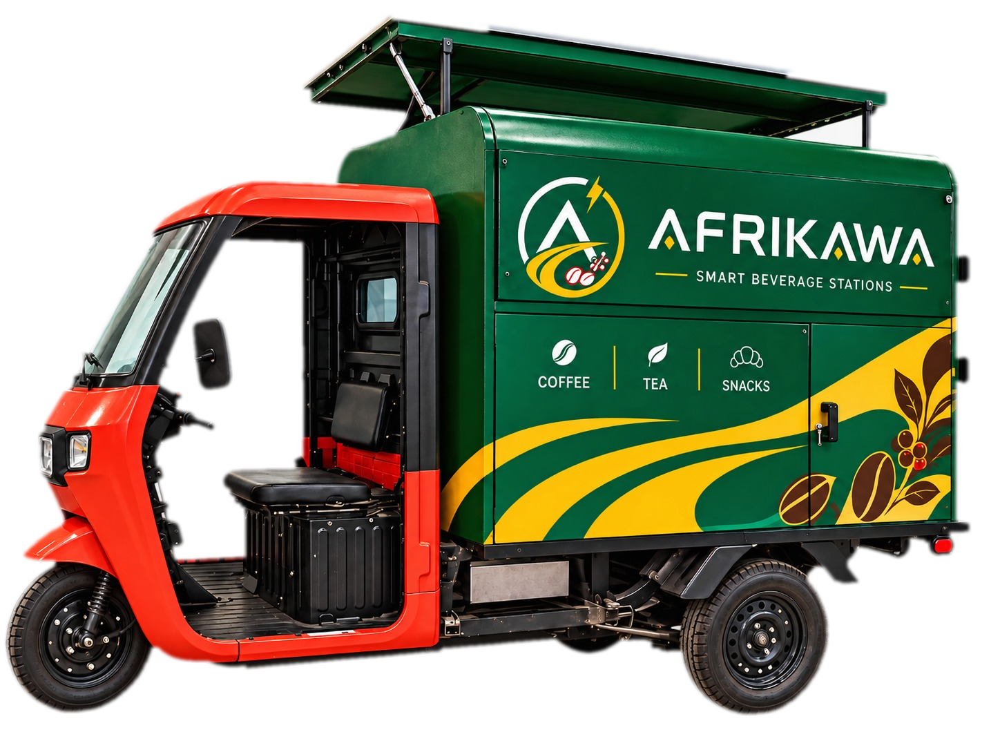 Station mobile AFRIKAWA vue de trois quarts